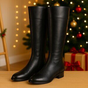 Ciao Bella Black Leather Knee-High Riding Boots 9½ – Minimalist Classic